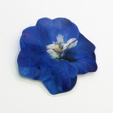 brooch blue flower