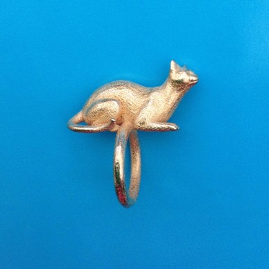 ring cat lying gold