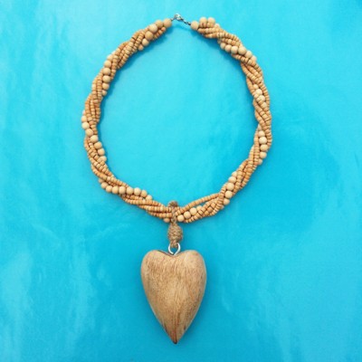 24necklace wood heart XL 72