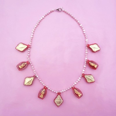 31 necklace buddha red OK 72 - kopie