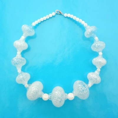 51 necklace glass white cristal 72 - kopie