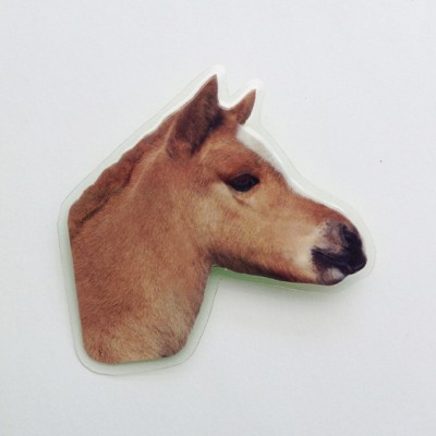 brooch lam horse brown 72