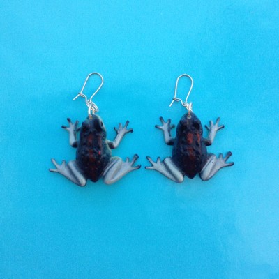 earring frog purple 72