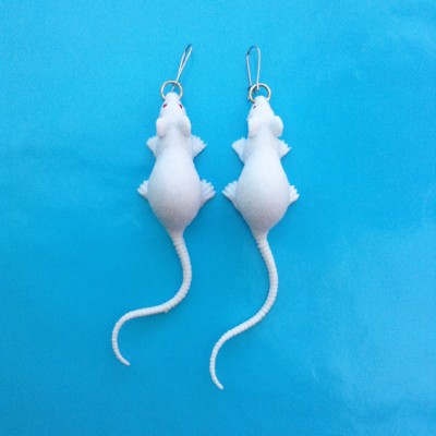 earring rat white 72