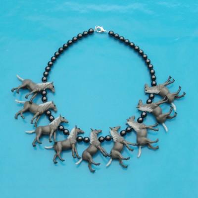 necklace horse grey 72