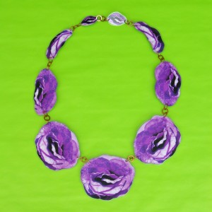 necklace lam flower purple 72