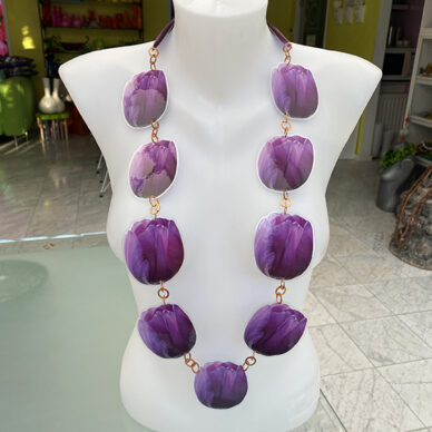 necklace lam tulips purple 72